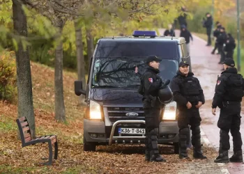 policija ispred službenog kombija